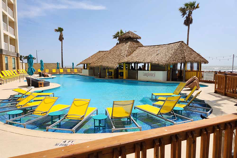 Longboard Pool Bar Stay Galveston